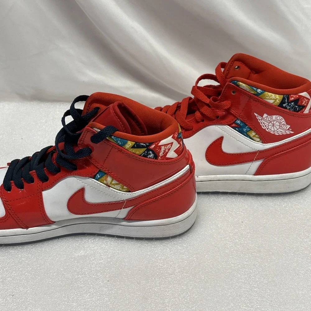 Nike Air Jordan 1 Mid SE Barcelona Sweater Chile Red White DC7294-600 Men's 7.5‎